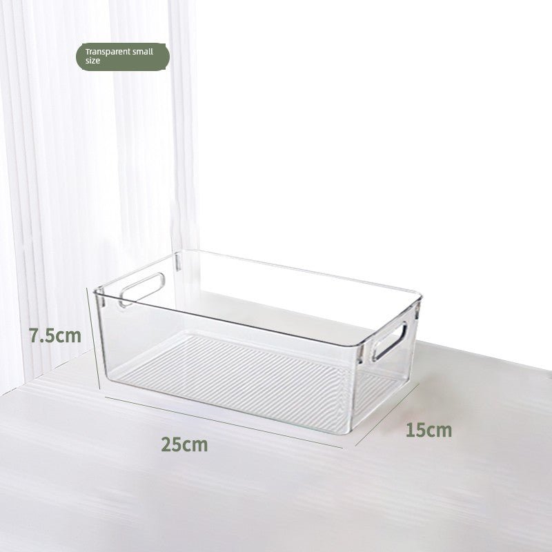 Desktop Storage Box Acrylic Cosmetics Lipstick Snack Transparent Basket Skin Care Mask Storage Sundries Rack - Chic Cart