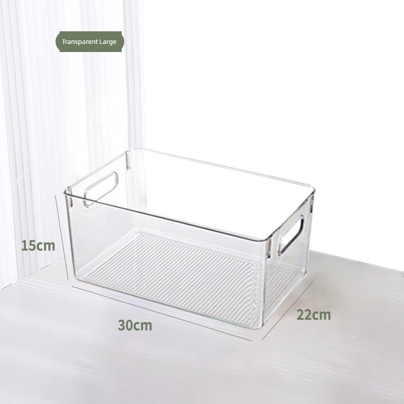 Desktop Storage Box Acrylic Cosmetics Lipstick Snack Transparent Basket Skin Care Mask Storage Sundries Rack - Chic Cart