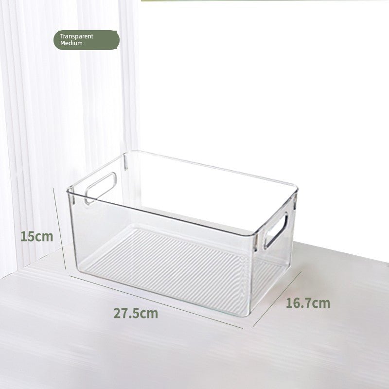 Desktop Storage Box Acrylic Cosmetics Lipstick Snack Transparent Basket Skin Care Mask Storage Sundries Rack - Chic Cart