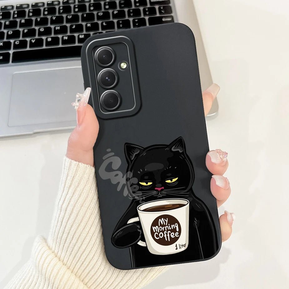For Samsung Galaxy S24 FE Case SM - S721B Cute Fashion Cartoon Cover Soft TPU Phone Case For Samsung S24 FE S24FE Shell 6.7'' Bags - Chic Cart