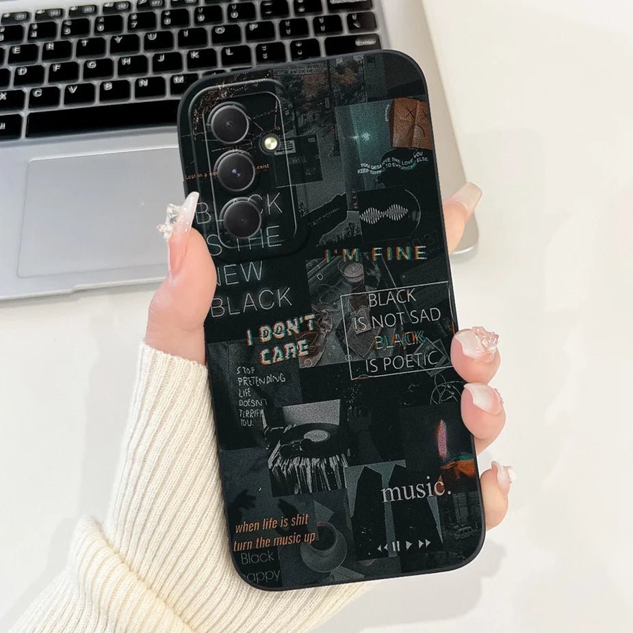 For Samsung Galaxy S24 FE Case SM - S721B Cute Fashion Cartoon Cover Soft TPU Phone Case For Samsung S24 FE S24FE Shell 6.7'' Bags - Chic Cart