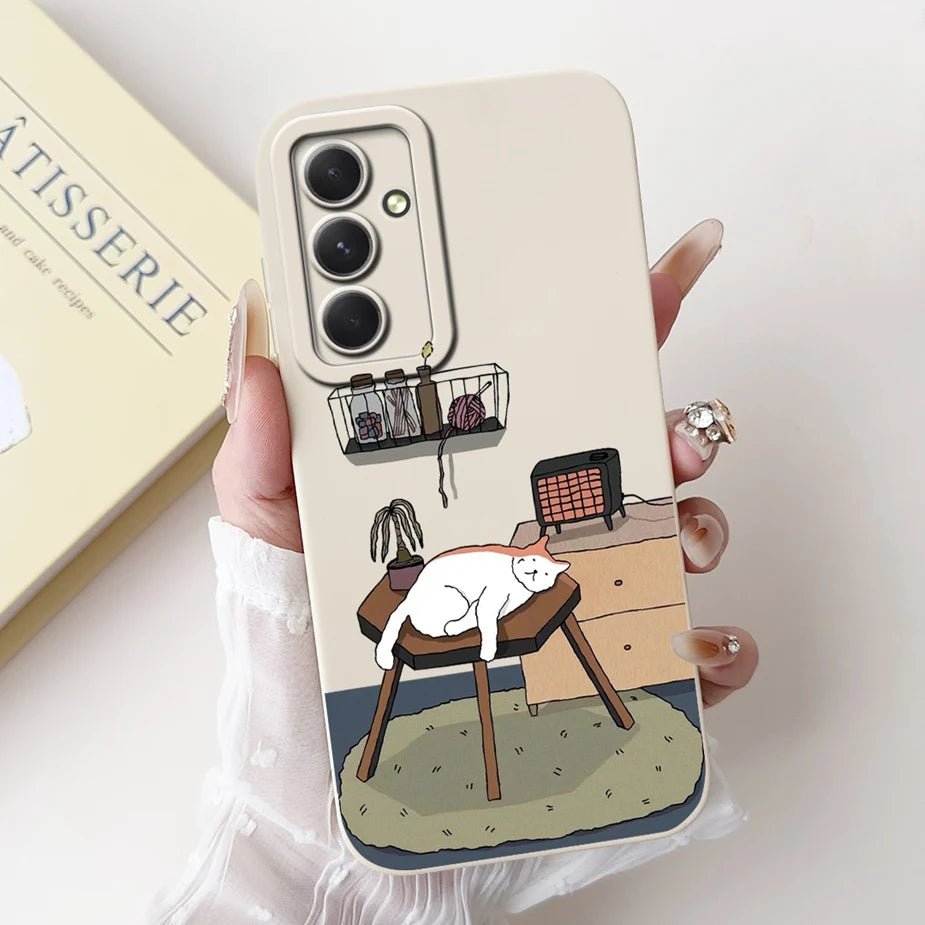 For Samsung Galaxy S24 FE Case SM - S721B Cute Fashion Cartoon Cover Soft TPU Phone Case For Samsung S24 FE S24FE Shell 6.7'' Bags - Chic Cart