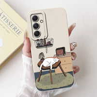 For Samsung Galaxy S24 FE Case SM - S721B Cute Fashion Cartoon Cover Soft TPU Phone Case For Samsung S24 FE S24FE Shell 6.7'' Bags - Chic Cart