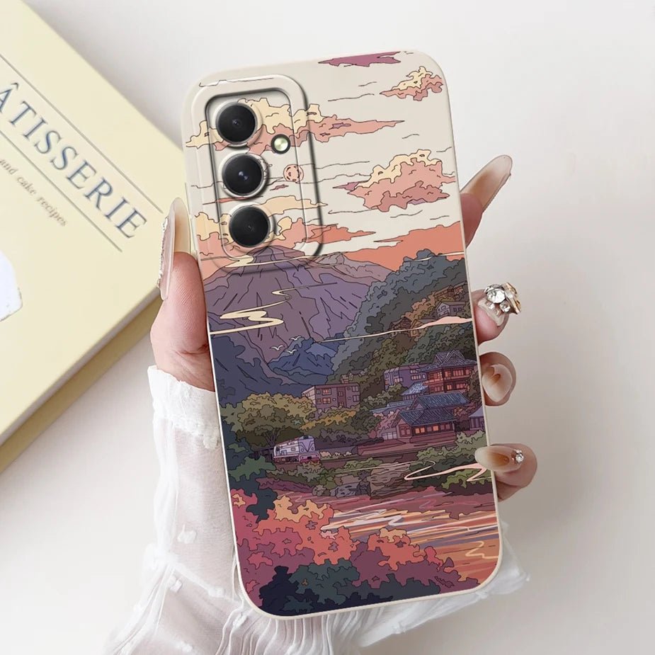 For Samsung Galaxy S24 FE Case SM - S721B Cute Fashion Cartoon Cover Soft TPU Phone Case For Samsung S24 FE S24FE Shell 6.7'' Bags - Chic Cart