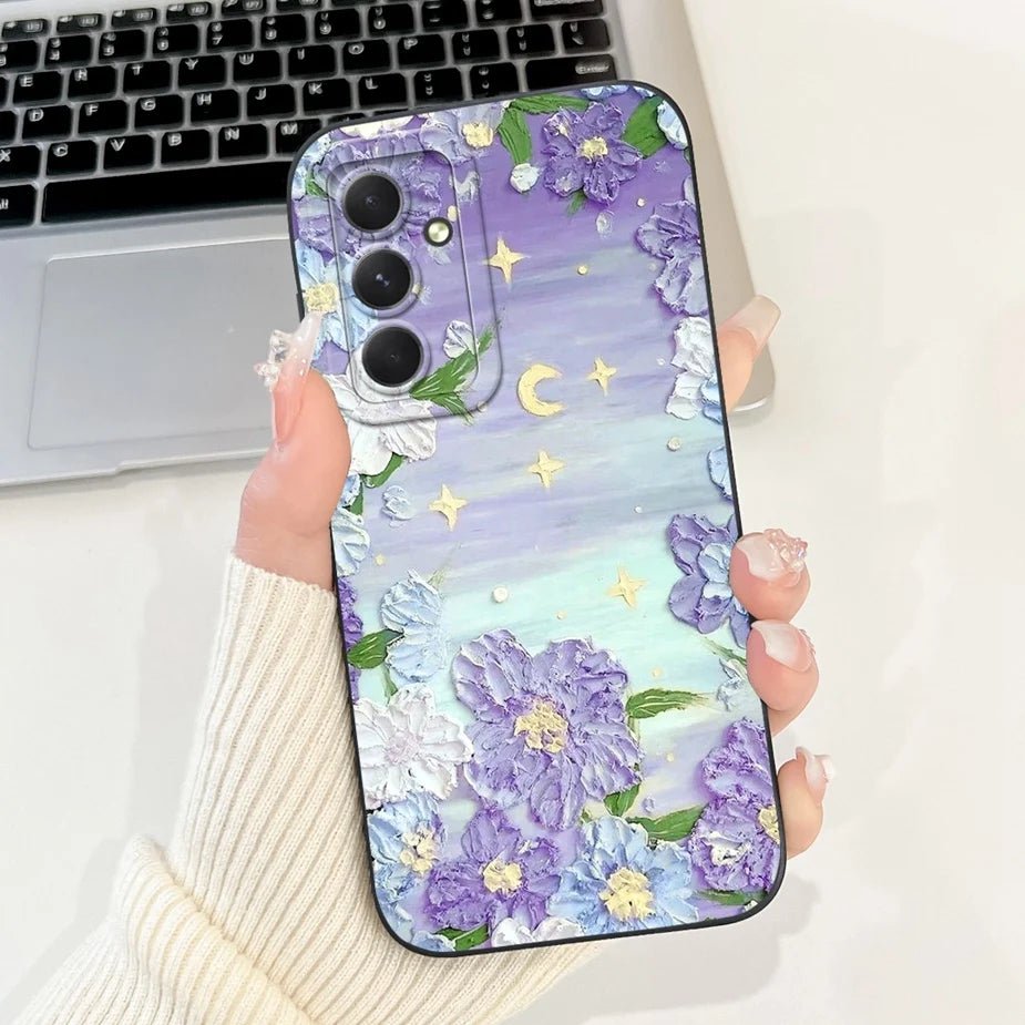 For Samsung Galaxy S24 FE Case SM - S721B Cute Fashion Cartoon Cover Soft TPU Phone Case For Samsung S24 FE S24FE Shell 6.7'' Bags - Chic Cart