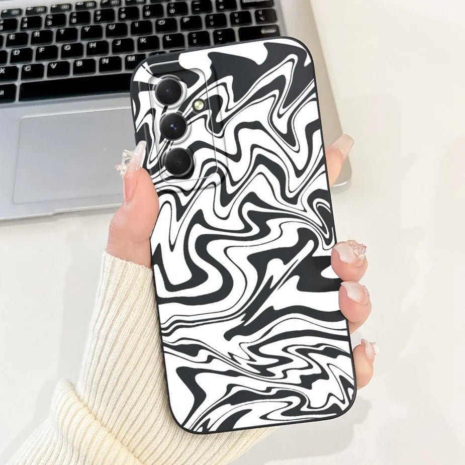 For Samsung Galaxy S24 FE Case SM - S721B Cute Fashion Cartoon Cover Soft TPU Phone Case For Samsung S24 FE S24FE Shell 6.7'' Bags - Chic Cart