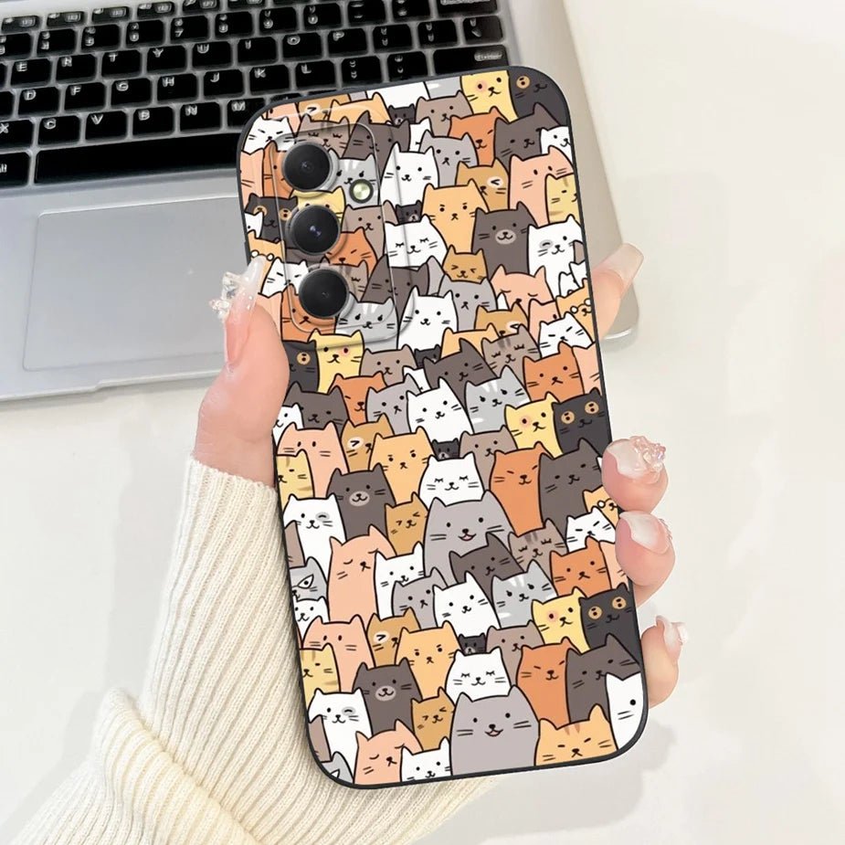 For Samsung Galaxy S24 FE Case SM - S721B Cute Fashion Cartoon Cover Soft TPU Phone Case For Samsung S24 FE S24FE Shell 6.7'' Bags - Chic Cart