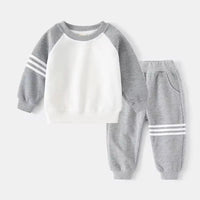 New Spring Autumn Children Clothes Set Color Patchwork Kids Boys Two - Piece Sets Children Boy Casual Tracksuit Outfits Tops Pants - Chic Cart