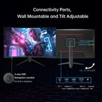 32 Inch FHD 1080p Curved Gaming Monitor - VA 1500R Curved Monitor, 165Hz 1ms MPRT, FreeSync & G - Sync, 122% sRGB - Chic Cart