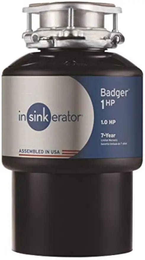 Badger 1 HP Continuous Feed Food Residue Processor Garbage Disposal Power Series Kitchen Appliances Home - Chic Cart