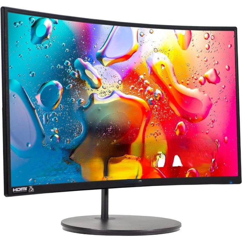 Curved 24 - inch Gaming Monitor 1080p R1500 98% sRGB HDMI x2 VGA Build - in Speakers, VESA Wall Mount Machine Black - Chic Cart