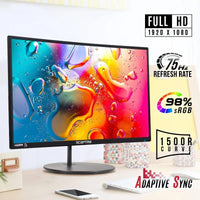 Curved 24 - inch Gaming Monitor 1080p R1500 98% sRGB HDMI x2 VGA Build - in Speakers, VESA Wall Mount Machine Black - Chic Cart