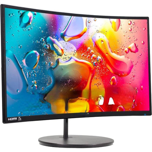 Curved 24 - inch Gaming Monitor 1080p R1500 98% sRGB HDMI x2 VGA Build - in Speakers, VESA Wall Mount Machine Black - Chic Cart