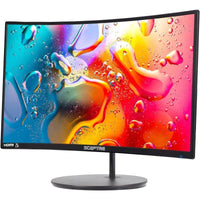 Curved 24 - inch Gaming Monitor 1080p R1500 98% sRGB HDMI x2 VGA Build - in Speakers, VESA Wall Mount Machine Black - Chic Cart