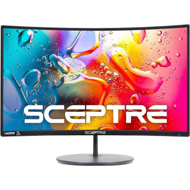 Curved 24 - inch Gaming Monitor 1080p R1500 98% sRGB HDMI x2 VGA Build - in Speakers, VESA Wall Mount Machine Black - Chic Cart
