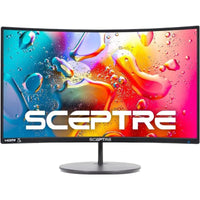 Curved 24 - inch Gaming Monitor 1080p R1500 98% sRGB HDMI x2 VGA Build - in Speakers, VESA Wall Mount Machine Black - Chic Cart