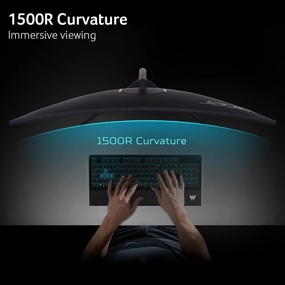Pbmiippx 31.5" 1500R Curved WQHD 2560 x 1440 Gaming Monitor | AMD FreeSync Premium Pro Up to 165Hz Refresh - Chic Cart
