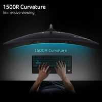 Pbmiippx 31.5" 1500R Curved WQHD 2560 x 1440 Gaming Monitor | AMD FreeSync Premium Pro Up to 165Hz Refresh - Chic Cart