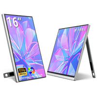 VEOUT Ultra - Portable 16inch 1920x1200 HD Monitor with Built - in Stand, HDR & Freesync, Plug - and - Play Connectivity for Smartphones - Chic Cart