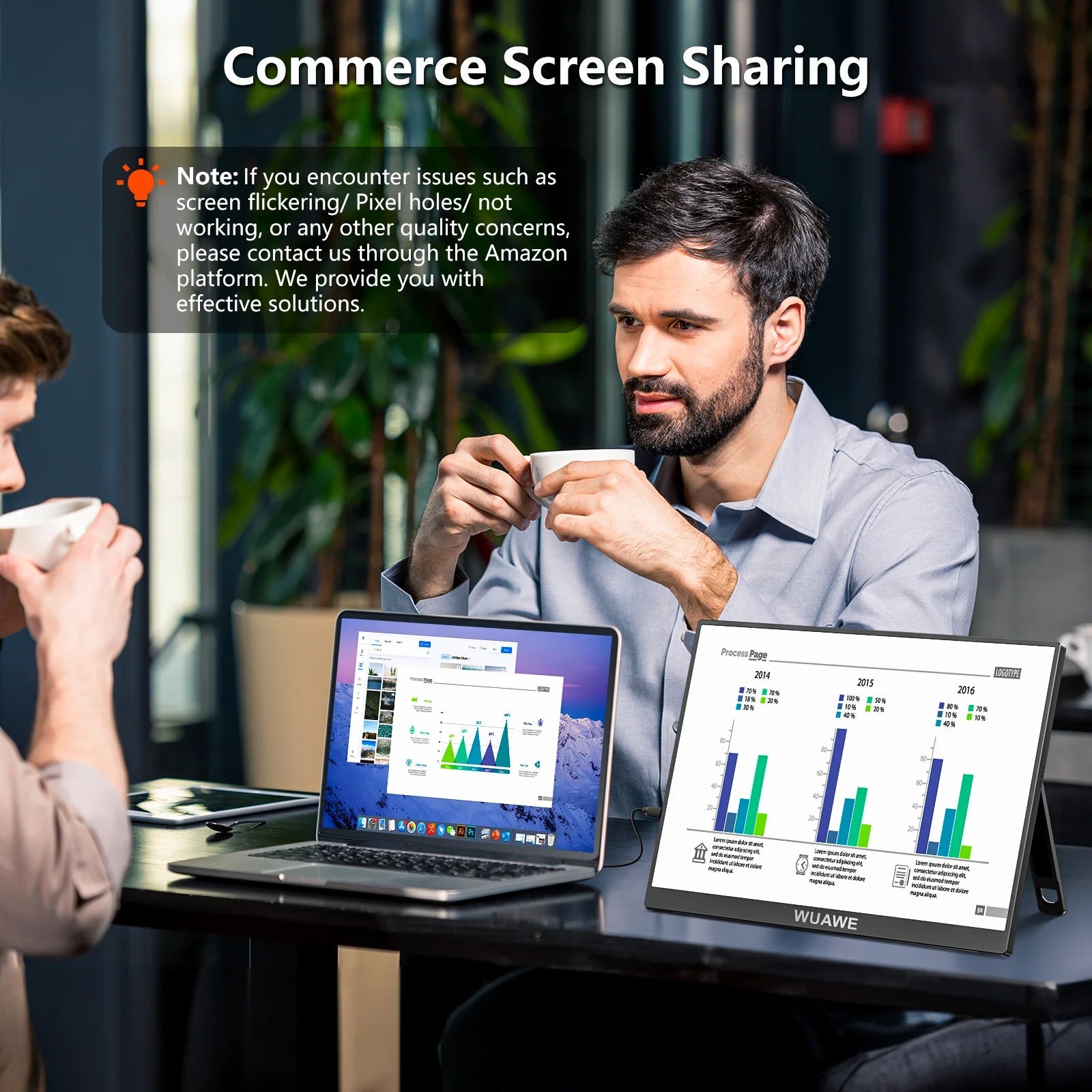 VEOUT Ultra - Portable 16inch 1920x1200 HD Monitor with Built - in Stand, HDR & Freesync, Plug - and - Play Connectivity for Smartphones - Chic Cart