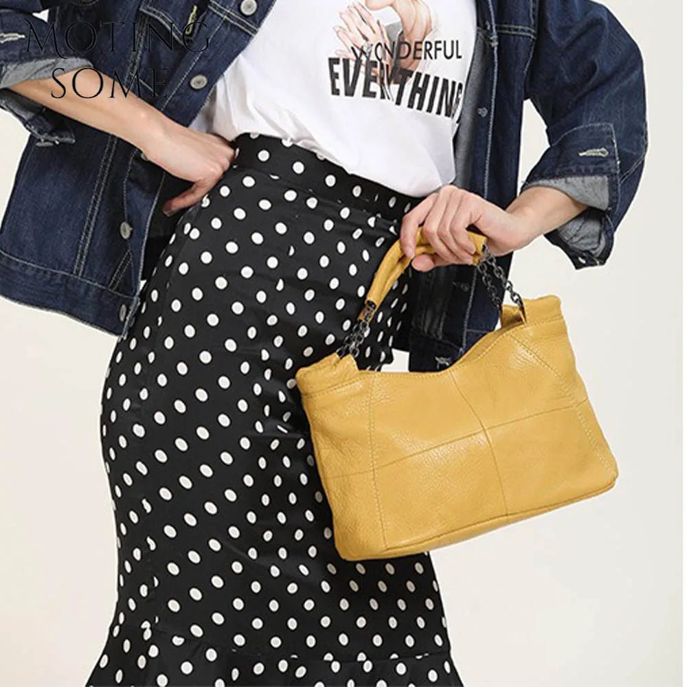 Motingsome Fashionable Women Shoulder Bags Cow Leather Saddle Bags Mini Tote Cute Messenger Luxury Lady Daily Purses 2024 New - Chic Cart