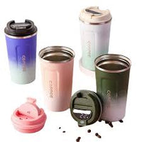 380/510ml Stainless Steel Coffee Cup Travel Thermal Mug Leak - Proof Thermos Bottle Tea Coffee Mug Office Business Style Thermos - Chic Cart