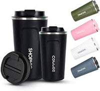 380/510ml Stainless Steel Coffee Cup Travel Thermal Mug Leak - Proof Thermos Bottle Tea Coffee Mug Office Business Style Thermos - Chic Cart