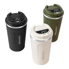 380/510ml Stainless Steel Coffee Cup Travel Thermal Mug Leak - Proof Thermos Bottle Tea Coffee Mug Office Business Style Thermos - Chic Cart