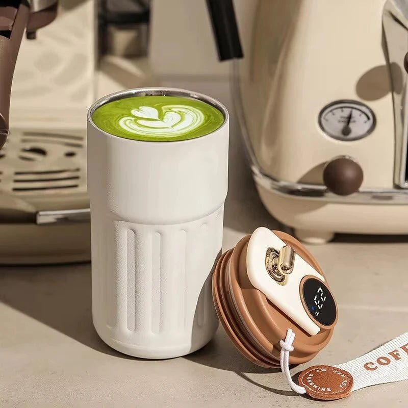 450ml Thermos Bottle Smart Display Temperature 316 Stainless Steel Vacuum Cup Office Coffee Cup Business Portable Thermal Mug - Chic Cart