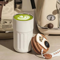 450ml Thermos Bottle Smart Display Temperature 316 Stainless Steel Vacuum Cup Office Coffee Cup Business Portable Thermal Mug - Chic Cart