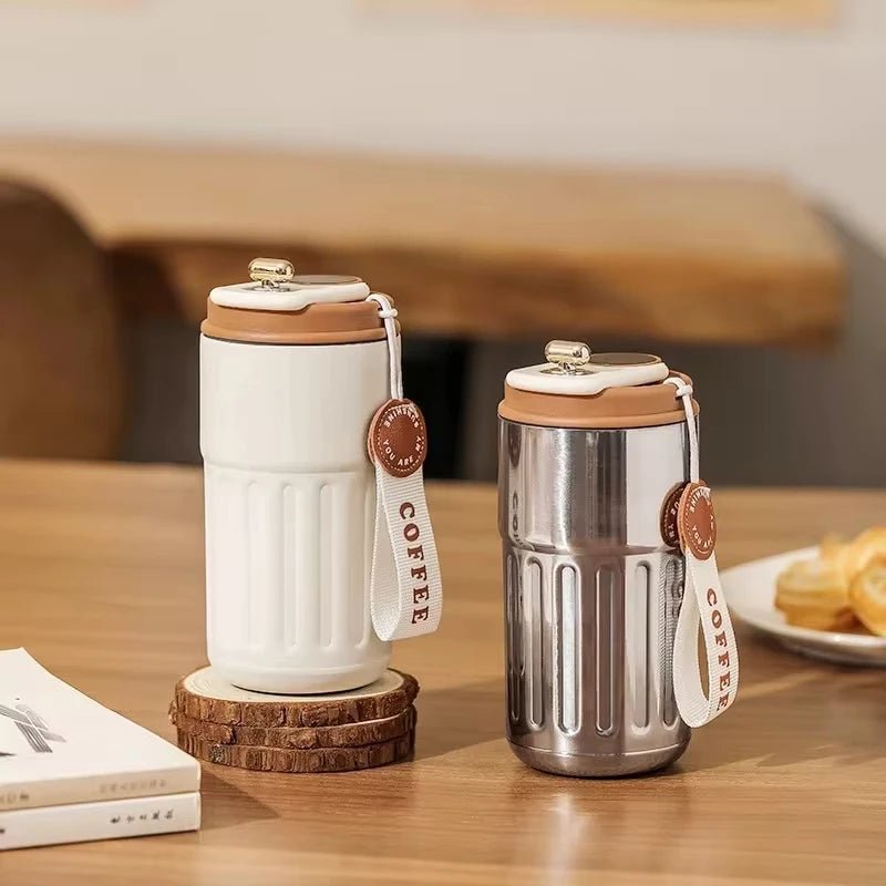 450ml Thermos Bottle Smart Display Temperature 316 Stainless Steel Vacuum Cup Office Coffee Cup Business Portable Thermal Mug - Chic Cart