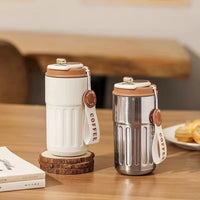 450ml Thermos Bottle Smart Display Temperature 316 Stainless Steel Vacuum Cup Office Coffee Cup Business Portable Thermal Mug - Chic Cart