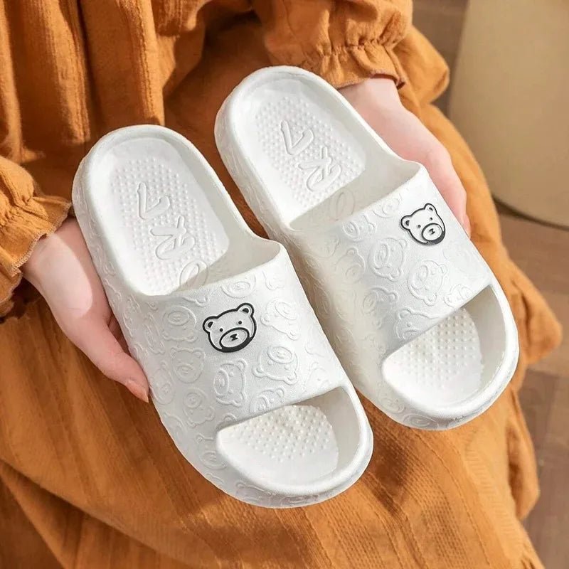Summer Unisex Couple Cartoon Slippers Men Women Non - Slip Slides Parent - Children Outdoor Indoor Shoes Thick Bottom Sandals - Chic Cart
