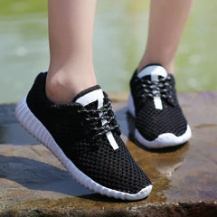 2020 New Mesh Women Flat Shoes Lightweight Women Sneakers Breathable Ladies Casual Shoes Chaussure Femme Calzado Mujer Plus Size - Chic Cart