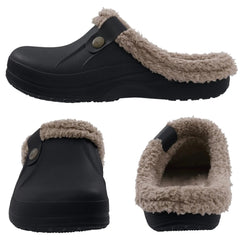 Litfun New Design Plush Garden Shoes Women Fur Clogs Slippers Non - Slips Cozy Fuzzy Home Slides Men Soft Furry Waterproof Slipper - Chic Cart