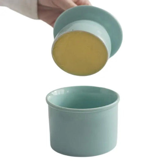 350ml French Butter Crock Ceramic Butter Dishes Bell Style Butter keeper Jar With Lid Cheese Box Oil Tank Kitchen Supplies - Chic Cart