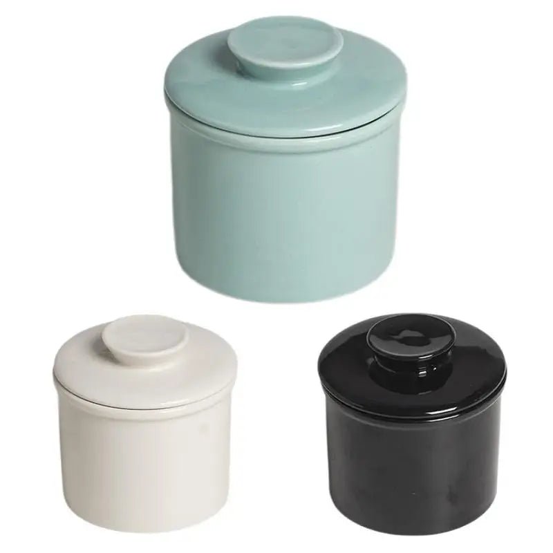 350ml French Butter Crock Ceramic Butter Dishes Bell Style Butter keeper Jar With Lid Cheese Box Oil Tank Kitchen Supplies - Chic Cart