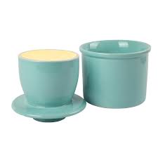350ml French Butter Crock Ceramic Butter Dishes Bell Style Butter keeper Jar With Lid Cheese Box Oil Tank Kitchen Supplies - Chic Cart 