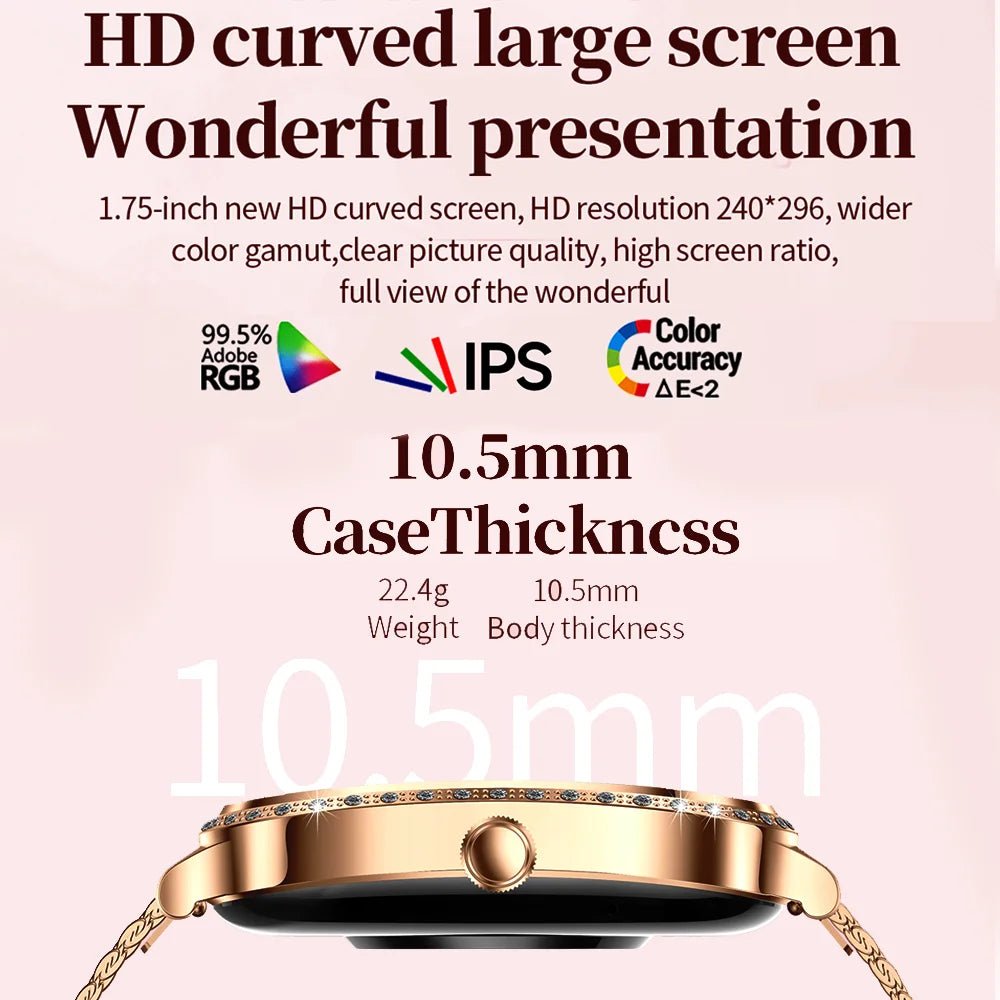 New For HUAWEI FIT3 Smart Watch Women 1.75" HD Display Heart Rate Sport Fitness IP68 Waterproof BT Call Smartwatch For Lady Gift - Chic Cart AMI Cart