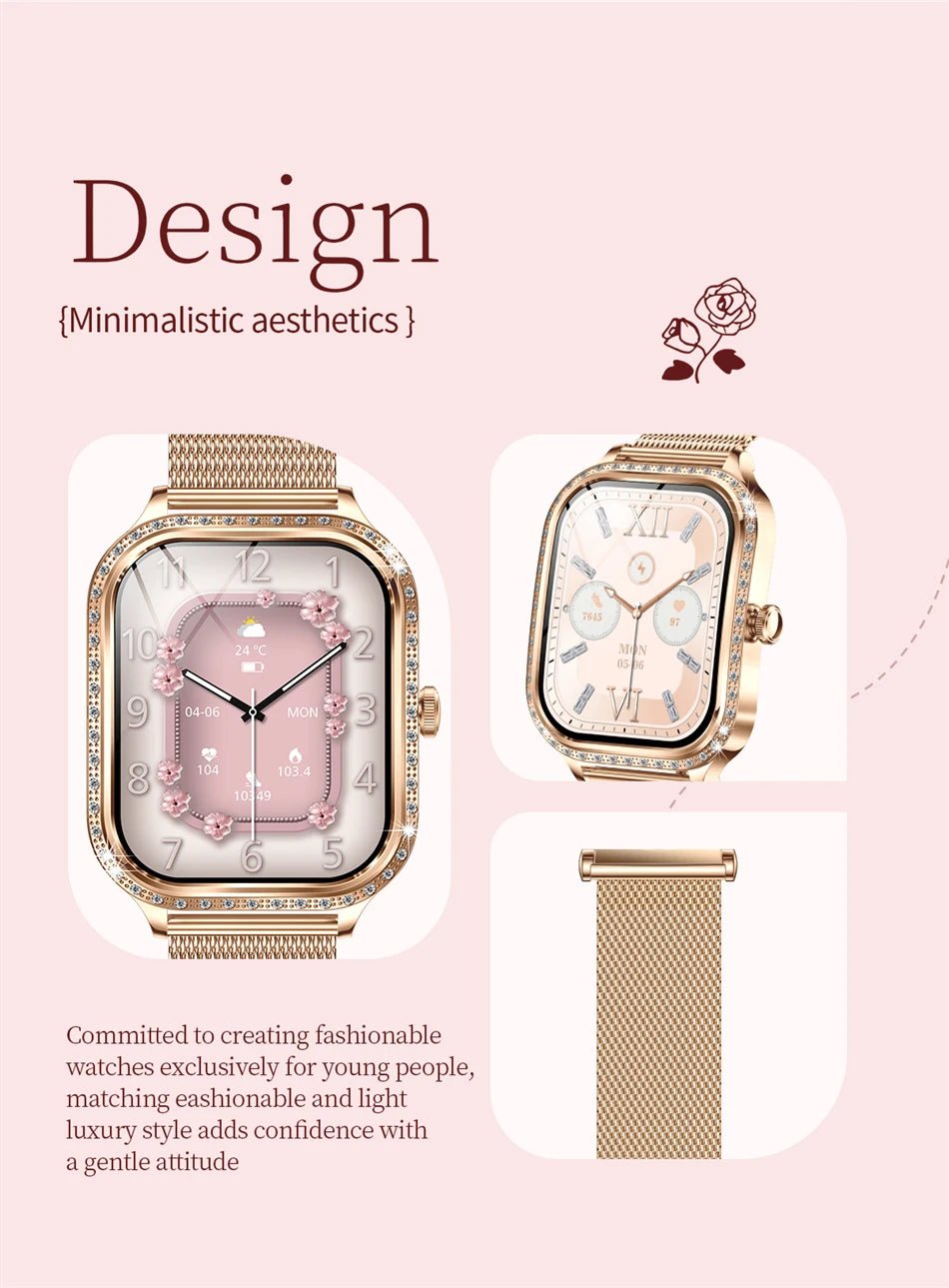 New For HUAWEI FIT3 Smart Watch Women 1.75" HD Display Heart Rate Sport Fitness IP68 Waterproof BT Call Smartwatch For Lady Gift - Chic Cart AMI Cart