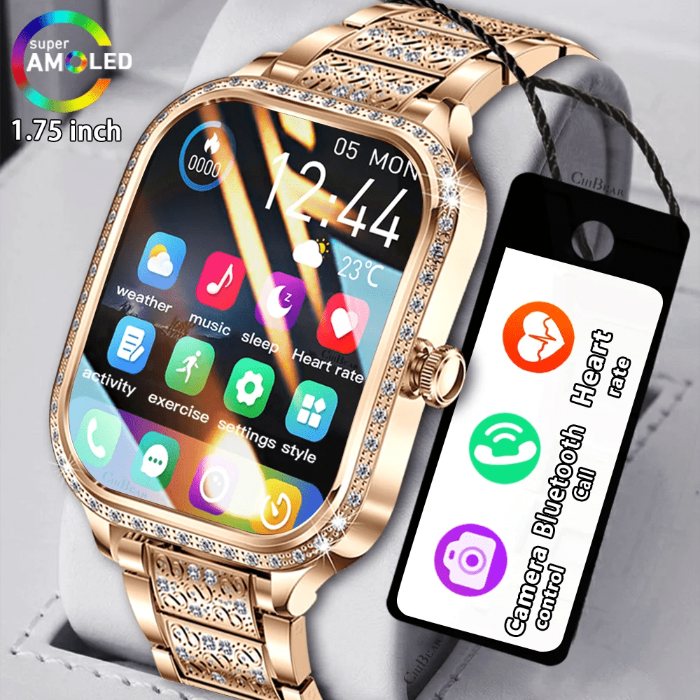 New For HUAWEI FIT3 Smart Watch Women 1.75" HD Display Heart Rate Sport Fitness IP68 Waterproof BT Call Smartwatch For Lady Gift - Chic Cart AMI Cart