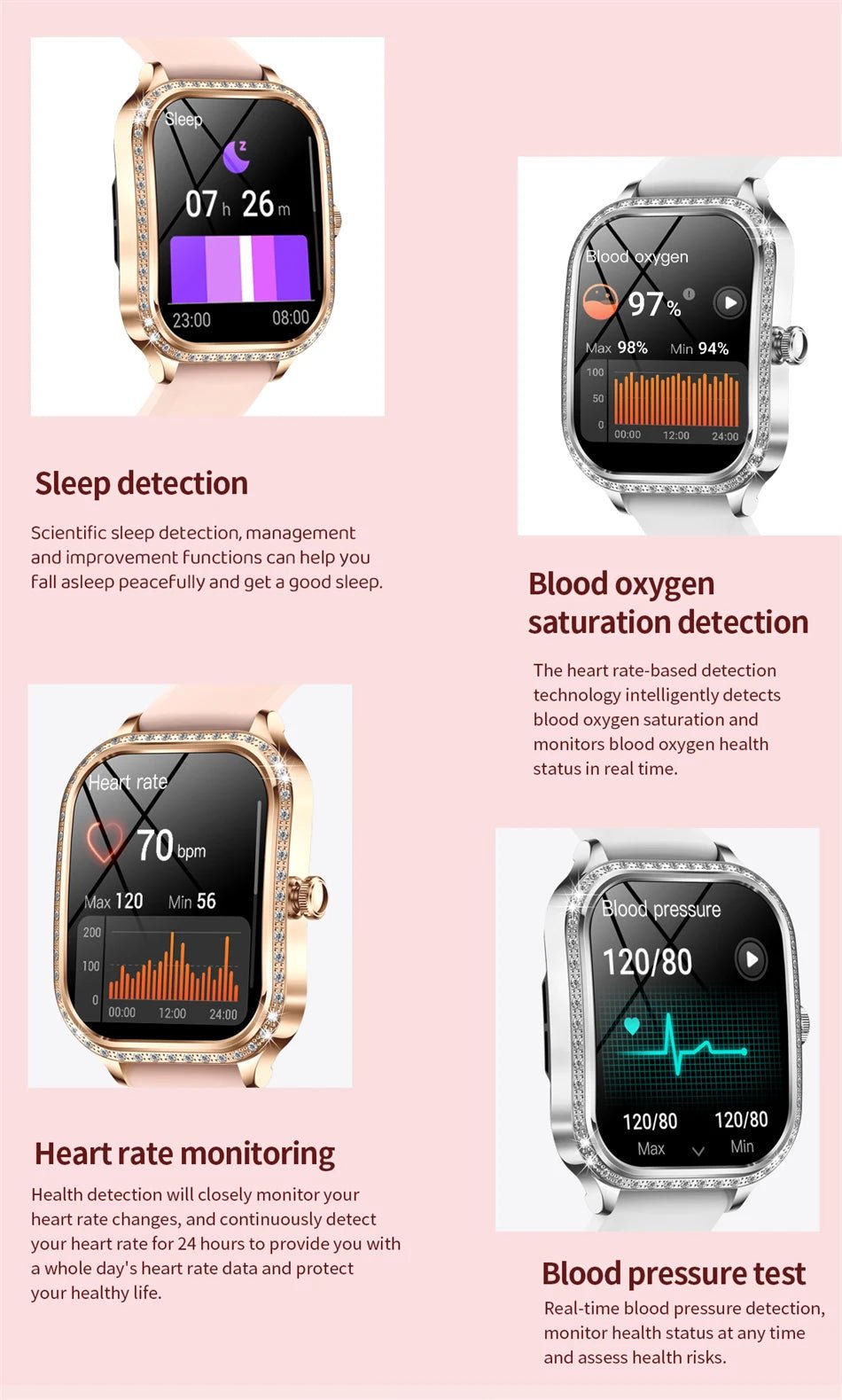 New For HUAWEI FIT3 Smart Watch Women 1.75" HD Display Heart Rate Sport Fitness IP68 Waterproof BT Call Smartwatch For Lady Gift - Chic Cart AMI Cart