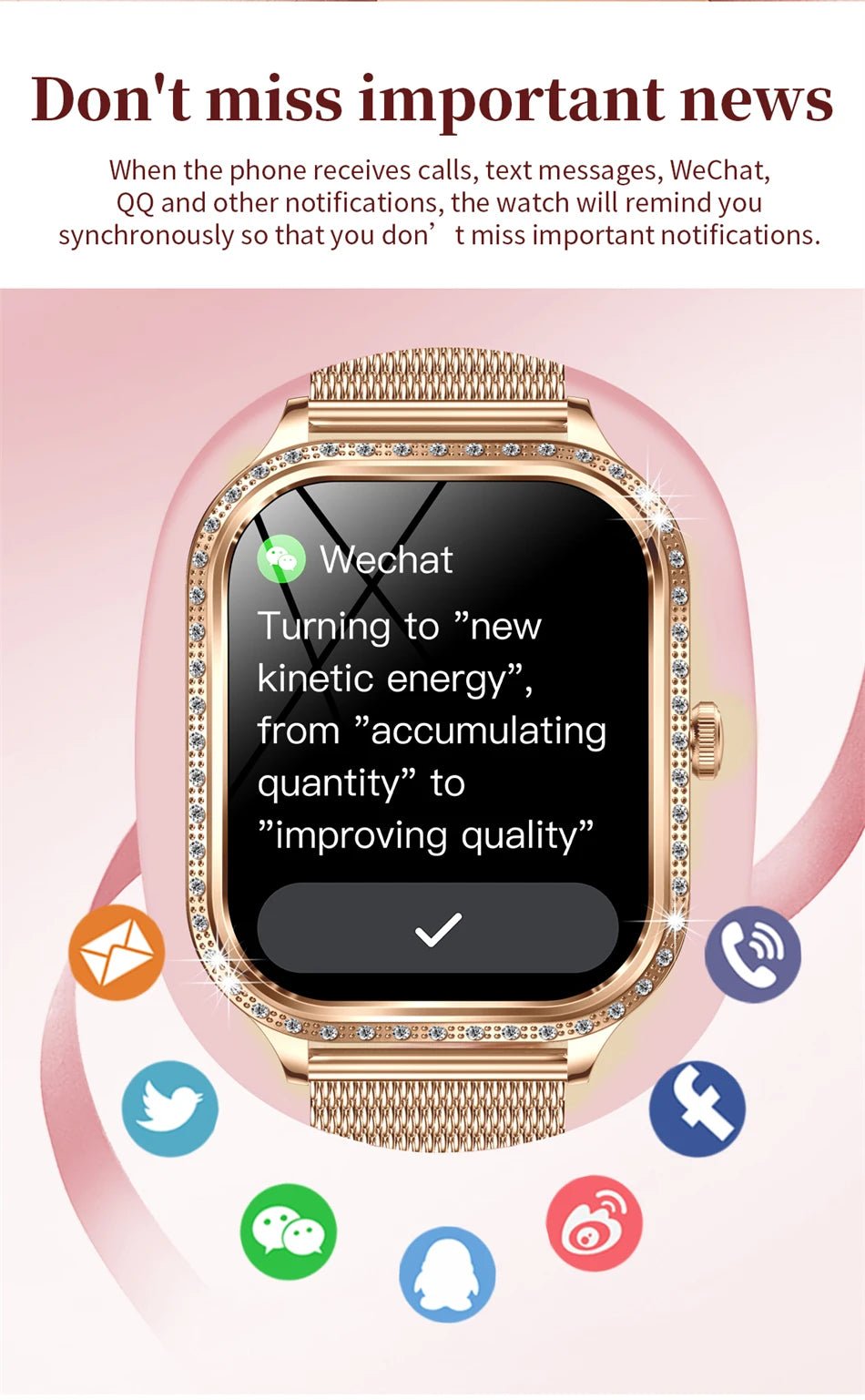 New For HUAWEI FIT3 Smart Watch Women 1.75" HD Display Heart Rate Sport Fitness IP68 Waterproof BT Call Smartwatch For Lady Gift - Chic Cart AMI Cart