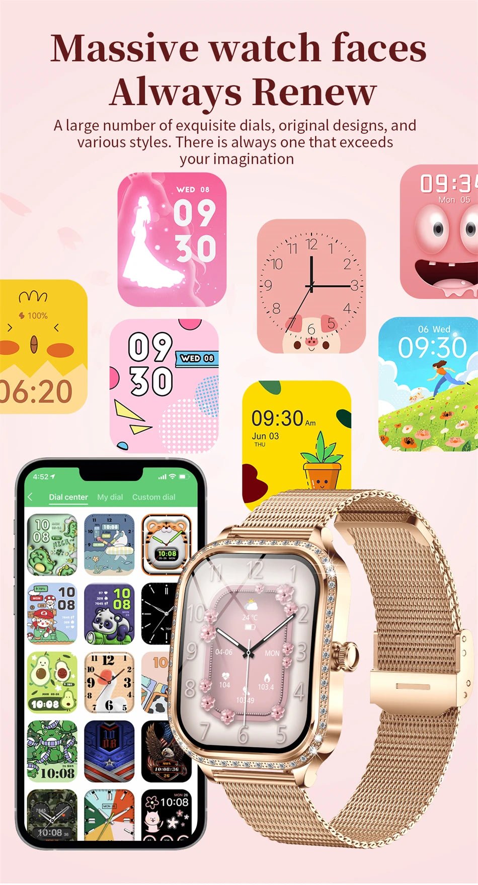 New For HUAWEI FIT3 Smart Watch Women 1.75" HD Display Heart Rate Sport Fitness IP68 Waterproof BT Call Smartwatch For Lady Gift - Chic Cart AMI Cart