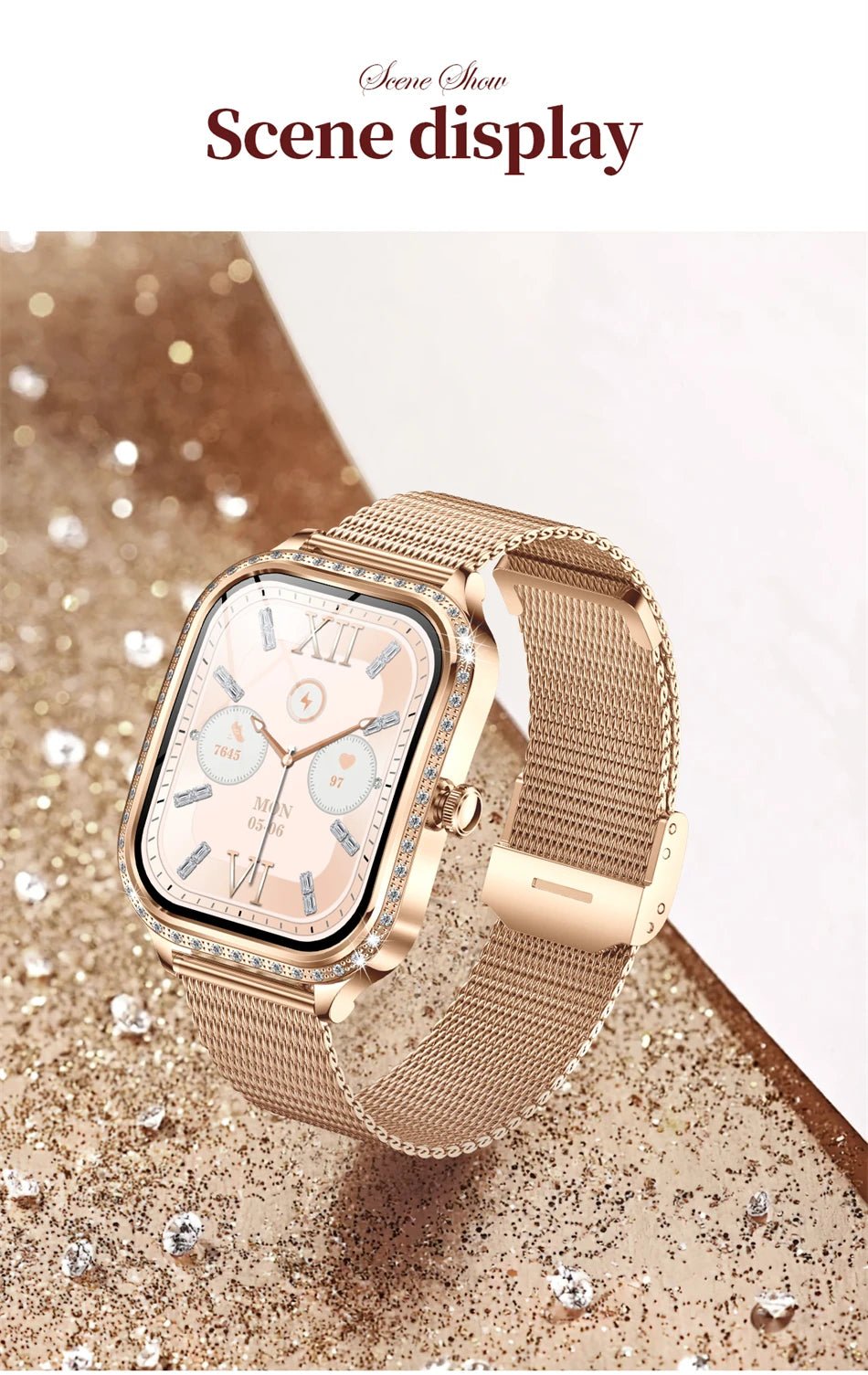 New For HUAWEI FIT3 Smart Watch Women 1.75" HD Display Heart Rate Sport Fitness IP68 Waterproof BT Call Smartwatch For Lady Gift - Chic Cart AMI Cart