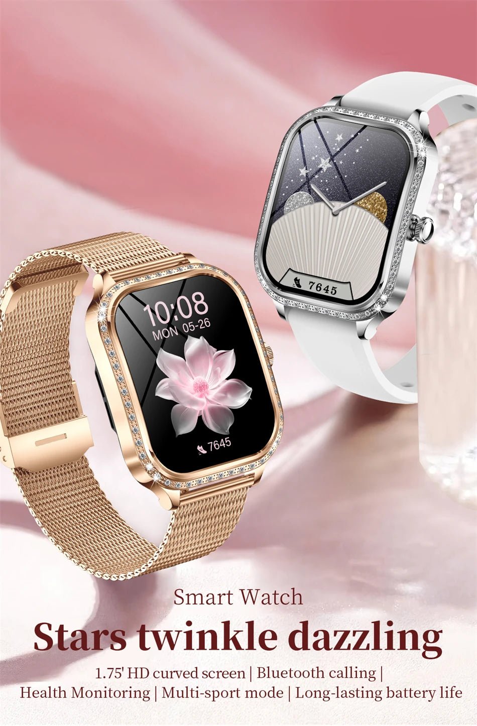 New For HUAWEI FIT3 Smart Watch Women 1.75" HD Display Heart Rate Sport Fitness IP68 Waterproof BT Call Smartwatch For Lady Gift - Chic Cart AMI Cart