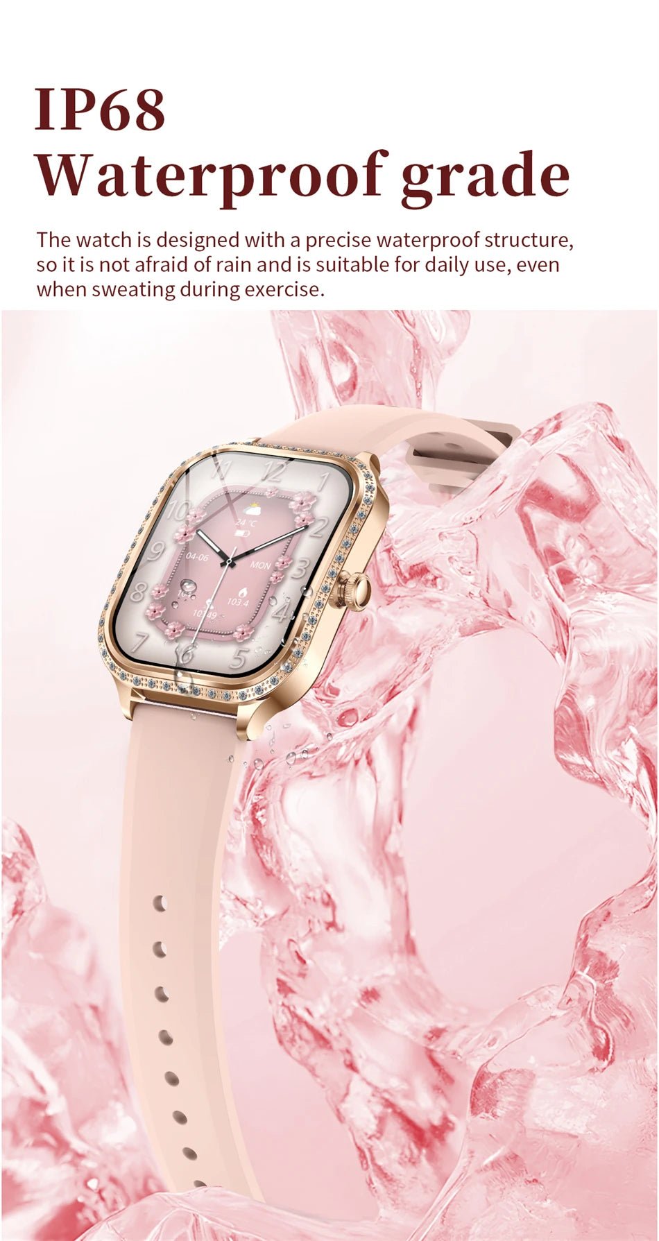 New For HUAWEI FIT3 Smart Watch Women 1.75" HD Display Heart Rate Sport Fitness IP68 Waterproof BT Call Smartwatch For Lady Gift - Chic Cart AMI Cart