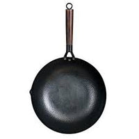 Konco Iron wok Cast iron pan Non-coated Pot General use for Gas and Induction Cooker 32cm Chinese Wok Cookware Pan Kitchen Tools - Chic Cart 
