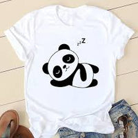 Women's T Shirt Summer Fashion Girl Bag Printed Ladies T-shirt Casual Short Sleeve Female Clothing Top Tee White T-shirt