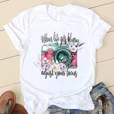 Women's T Shirt Summer Fashion Girl Bag Printed Ladies T-shirt Casual Short Sleeve Female Clothing Top Tee White T-shirt